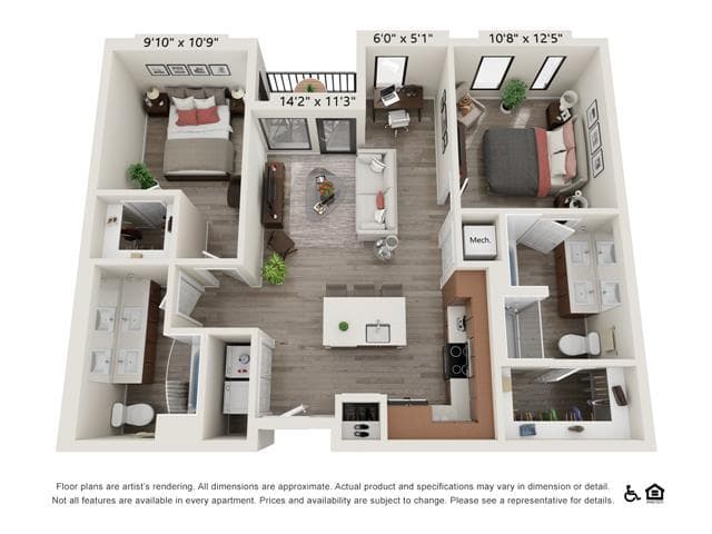 2B.1 1534 floor plan