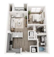 A1E - 1X1 2320 floor plan