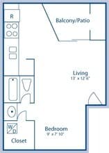 A 1024 floor plan