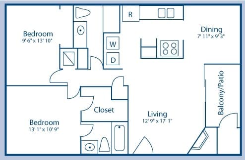 Unit 2087 1031 floor plan