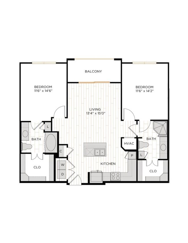 Unit 3207AW 3106WB floor plan