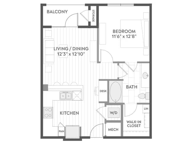 Unit 1-433 1-326 floor plan