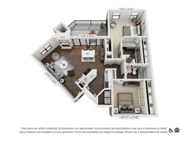 Unit 1613 1614 floor plan
