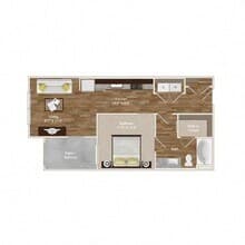 E1 - Studio - Large Balcony 2205 floor plan