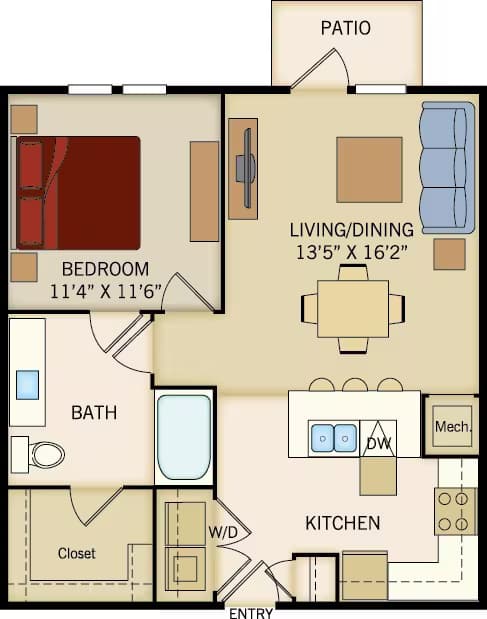 Unit 256 256 floor plan
