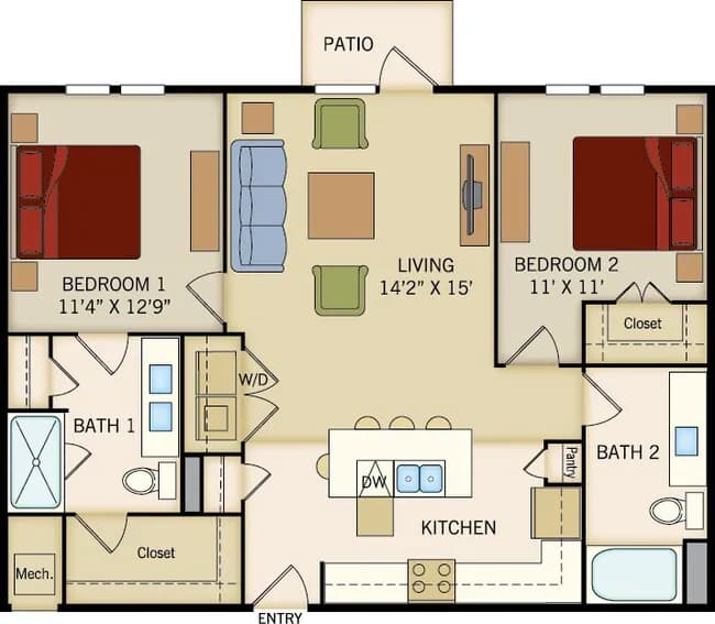 Unit 219 308 floor plan