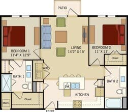B2B 255 floor plan