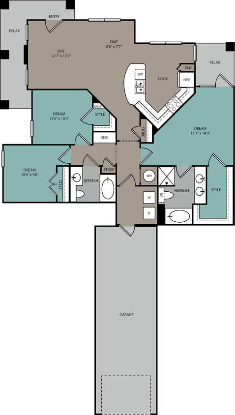 Unit 04107 04107 floor plan