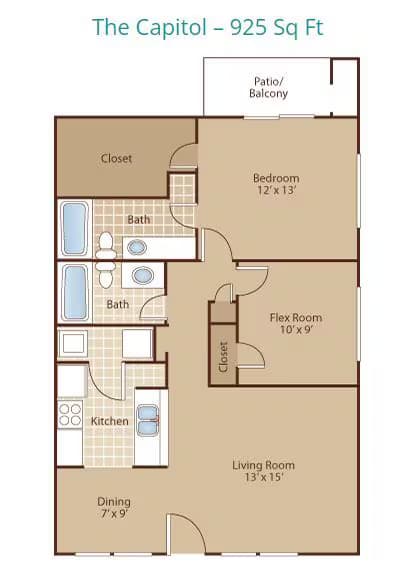 Unit 318 305 floor plan