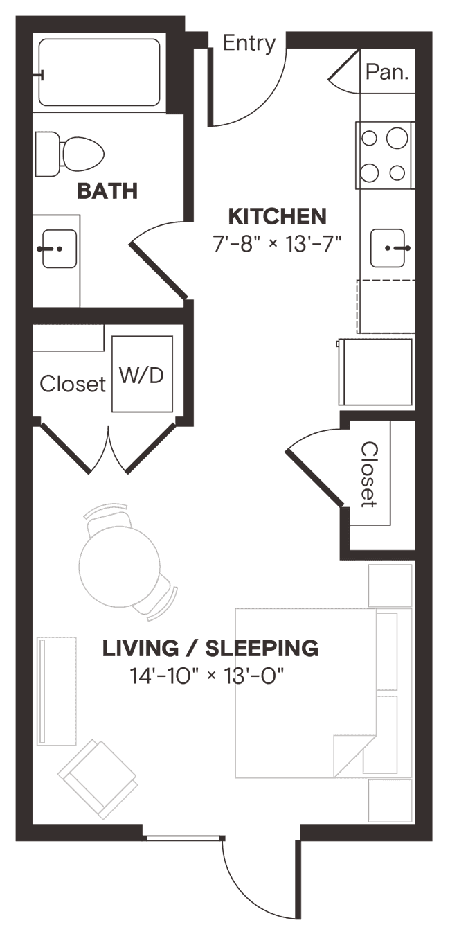 Unit 2427 1109 floor plan
