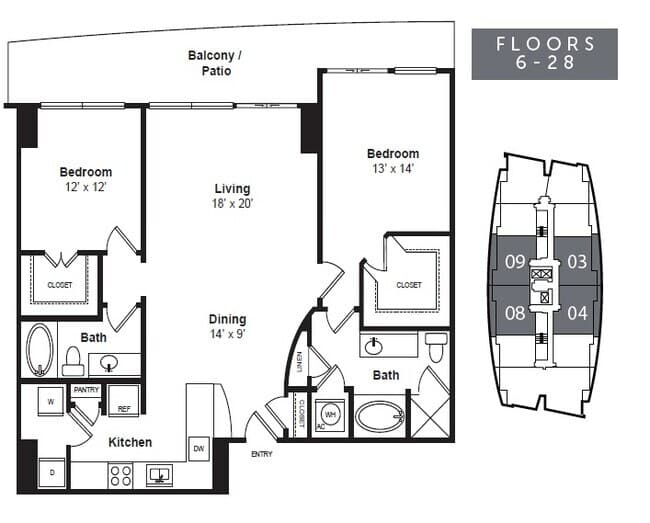 Unit 1409 0704 floor plan