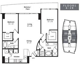 B1R 0904 floor plan