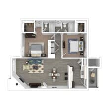 2x2 Large Upgrade 921 floor plan