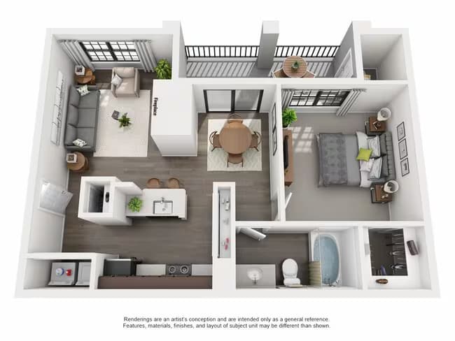 Unit 1434 616 floor plan