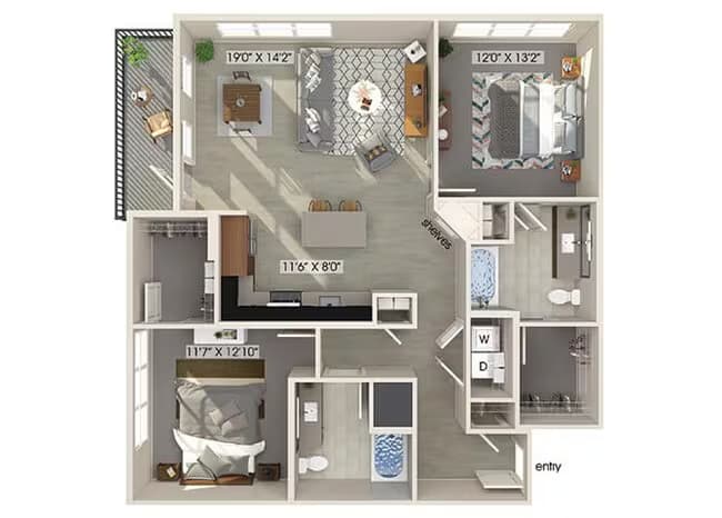 Unit 1020 3020 floor plan