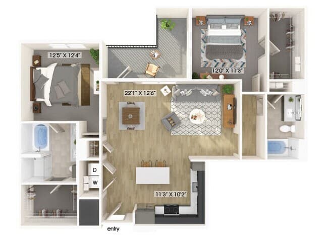 Unit 5048 1021 floor plan