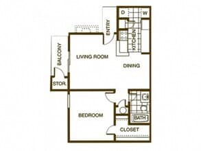 1B 0109 floor plan