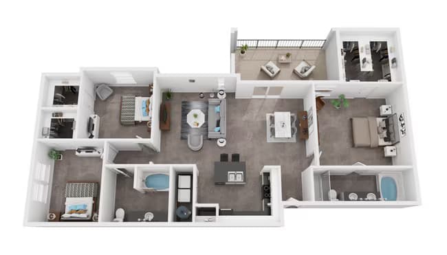 C1 - Lantana 1037 floor plan