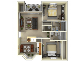 2x2 926 floor plan
