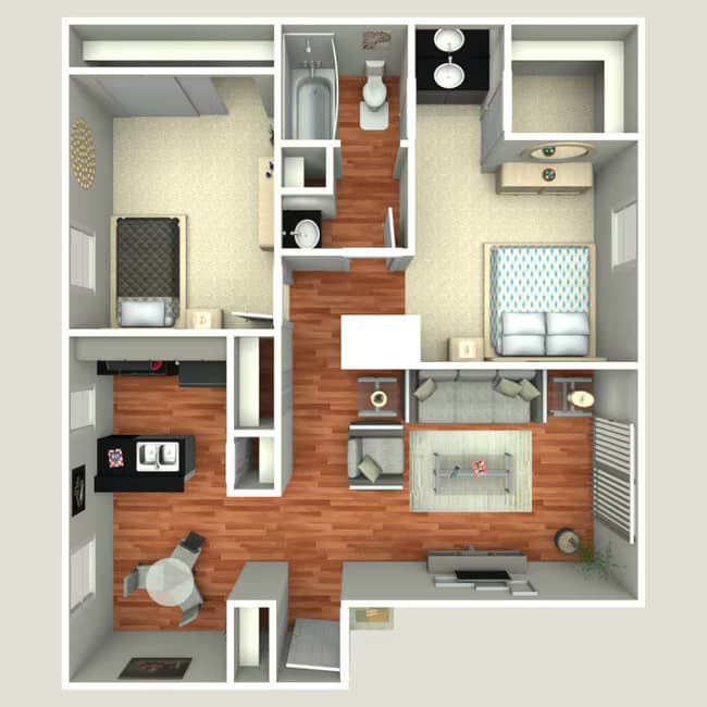 Unit 1304 908 floor plan