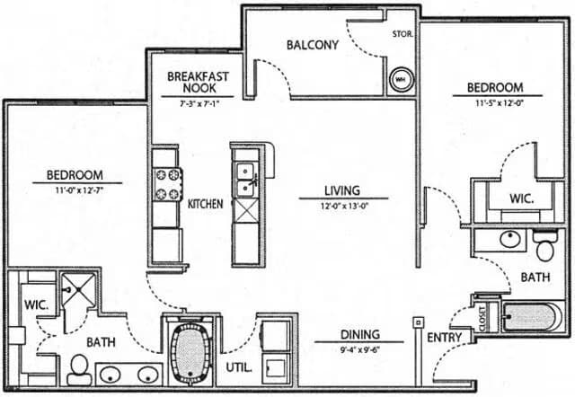 B3 with Attached Garage 07-102 floor plan