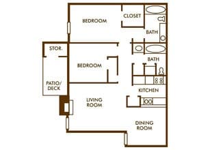 2B 0413 floor plan