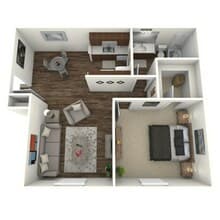 1 Bedroom 508 floor plan