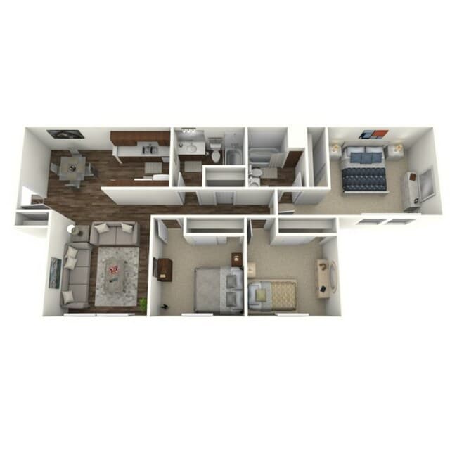 3 Bedroom 615 floor plan