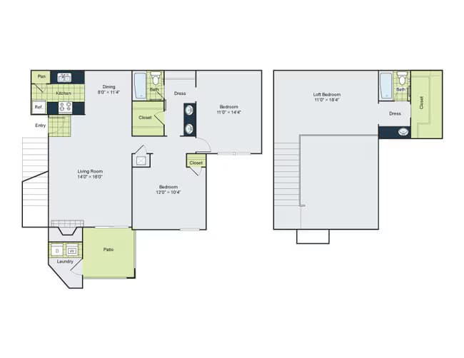 Unit 414 406 floor plan