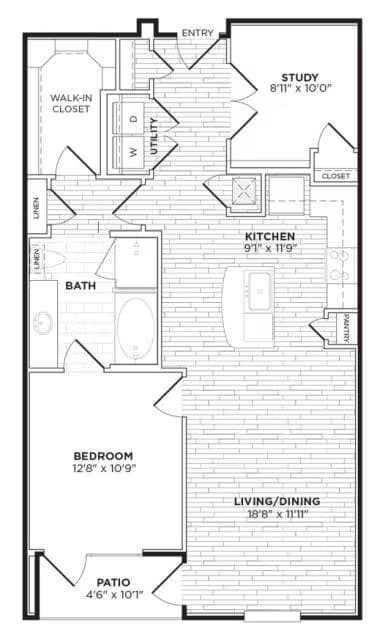 Unit 1205 6107 floor plan