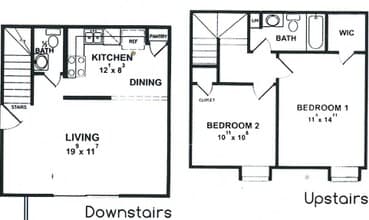 San Marcos 2 Bed 1.5 Bath 1801 floor plan
