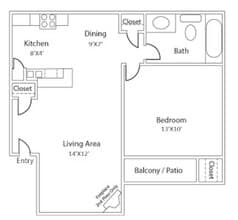 1/1bf 172 floor plan