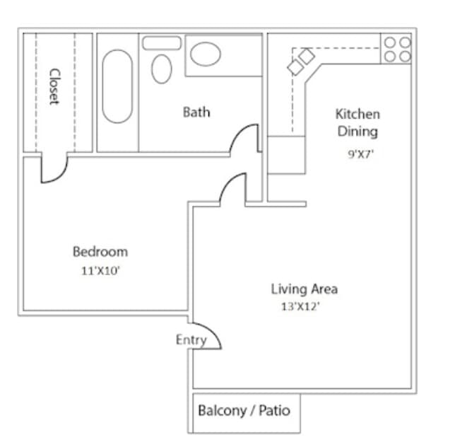 Unit 219 160 floor plan