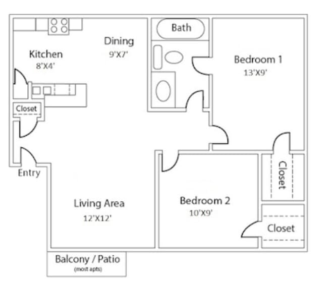 2/1r 273 floor plan