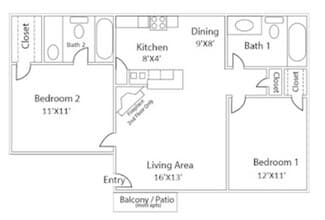 2/2 227 floor plan