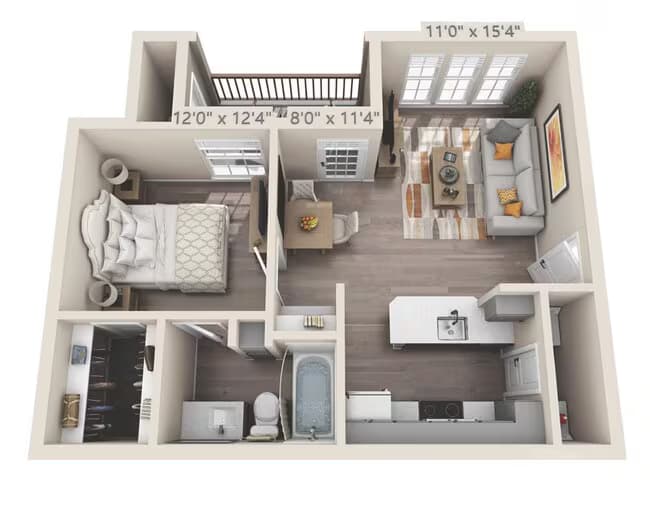 Plan A1A 128 floor plan