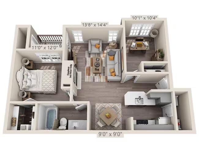 Unit 1036 1335 floor plan