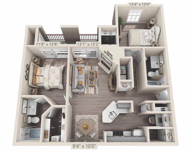 Plan B2B 1124 floor plan