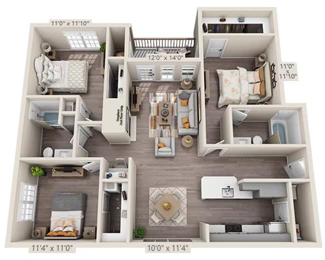 Unit 421 214 floor plan