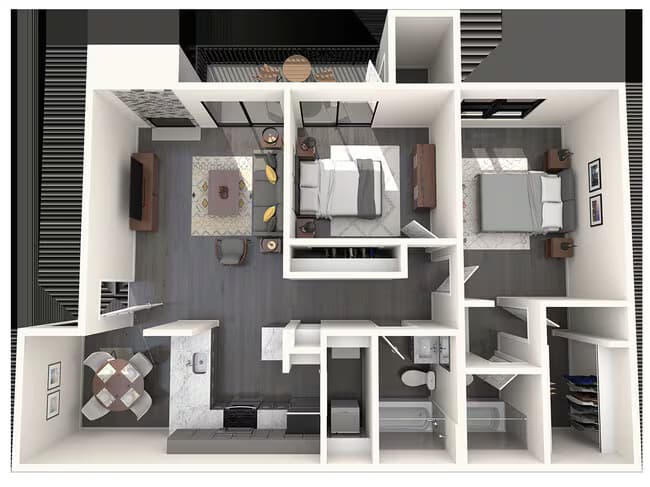 Unit 931 832 floor plan