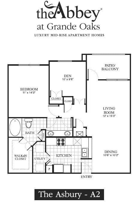 The Asbury 1102 floor plan