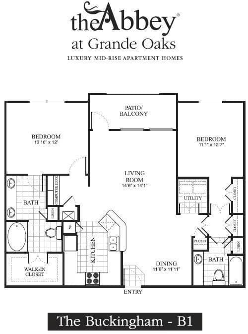 The Buckingham 1205 floor plan