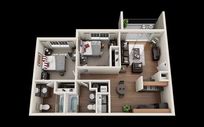 Unit Bedroom B Bedroom B floor plan