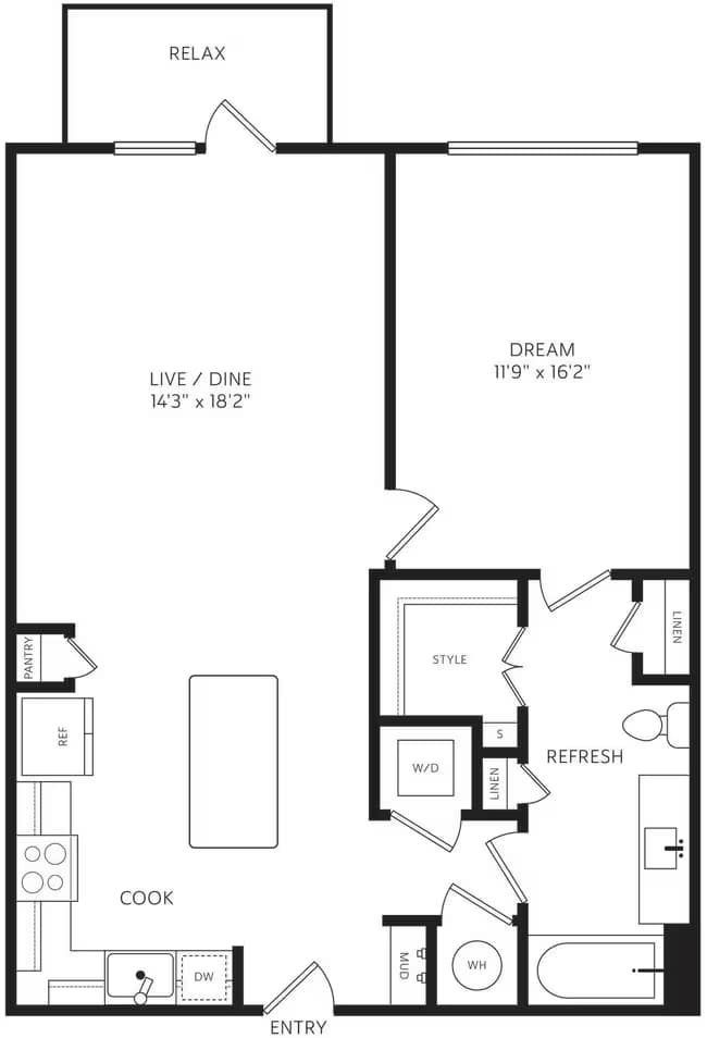 Unit 1358 1458 floor plan