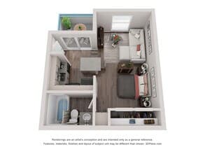 Studio 7-7102 floor plan