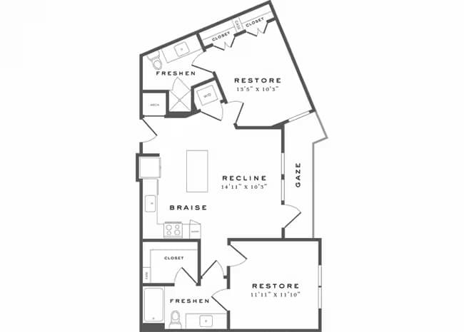 Unit 411 311 floor plan