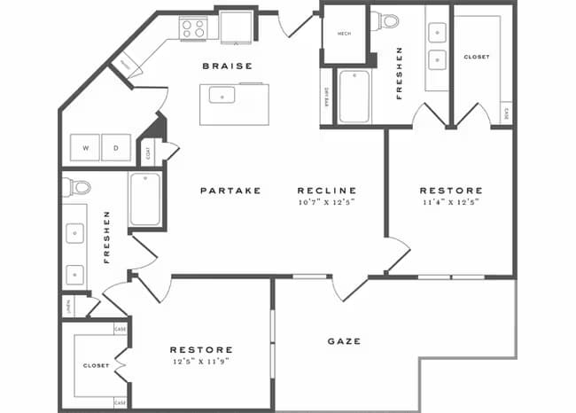B3 395 floor plan