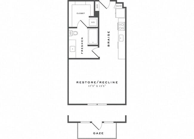 Unit 433 223 floor plan