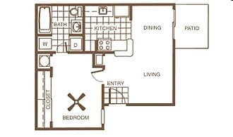 1 bedroom 1 bath 5102 floor plan