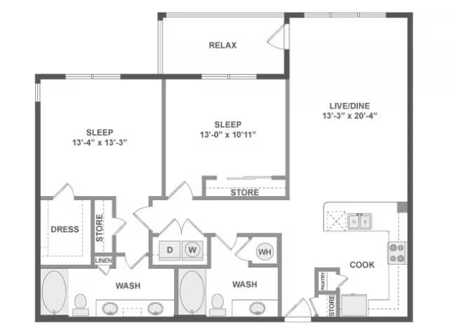Unit 12-12111 14-14201 floor plan